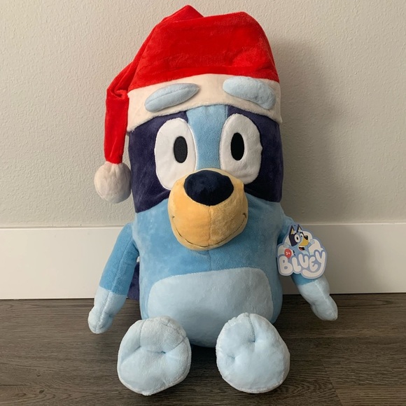 Animal Adventure Bluey with Santa Hat 20" Plush NWT - Picture 4 of 15